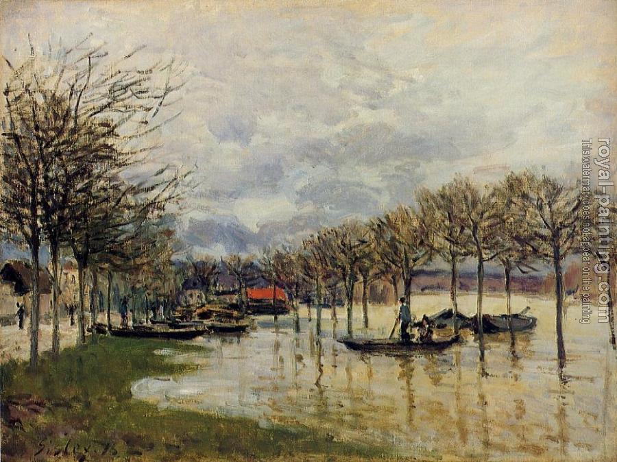 Alfred Sisley : The Flood on the Road to Saint-Germain
